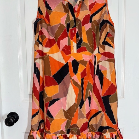 L'ATISTE Orange Black Halter Maxi Sundress size L - Picture 8 of 16